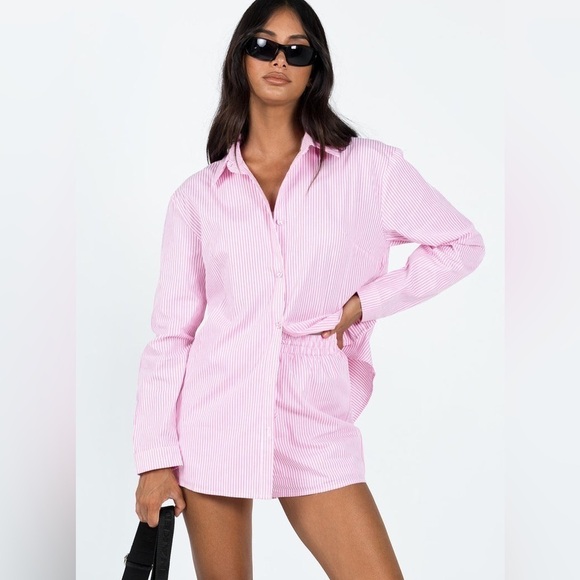 PRINCESS POLLY The Chloe Pink Striped Top - Picture 5 of 7